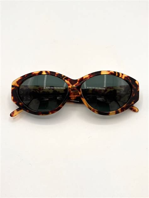 VINTAGE GUCCI GG 2195/S TORTOISE SHELL BROWN OVAL .